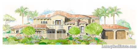 Artist's rendition of a completed luxury property in The Ritz-Carlton, Paradise Valley community.